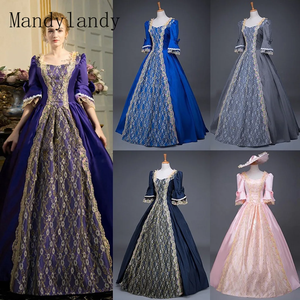 Mandylandy Women 18th Century European Court Maxi Long Baroque Dress Masquerade Medieval Ball Gown Vintage Georgian Victorian
Mandylandy Women 18th Century European Court Maxi Long Baroque Dress Masquerade Medieval Ball Gown Vintage Georgian Victorian
