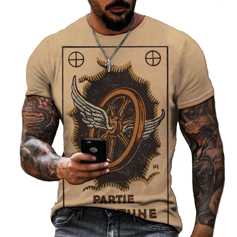 Men's 3D Printing Tarot Art Illustration Pattern High Quality T-shirt Casual Fashion Cool Harajuku Street Short Sleeves
Men's 3D Printing Tarot Art Illustration Pattern High Quality T-shirt Casual Fashion Cool Harajuku Street Short Sleeves