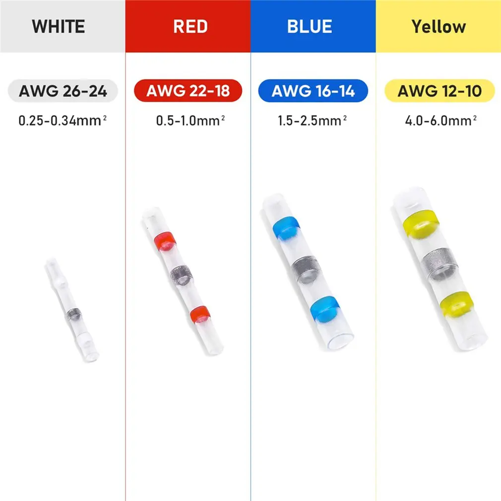 50PCS Centerline End Waterproof Heat Shrinkable Wiring Terminal Solder Ring Insulated Terminal Kit Wire Connector
50PCS Centerline End Waterproof Heat Shrinkable Wiring Terminal Solder Ring Insulated Terminal Kit Wire Connector