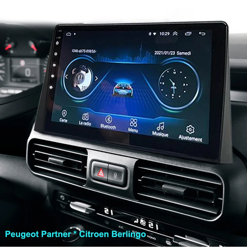 Автомобильный радиоприемник 128 Гб ПЗУ для Citroen Berlingo 2019 Peugeot Partner Android 12