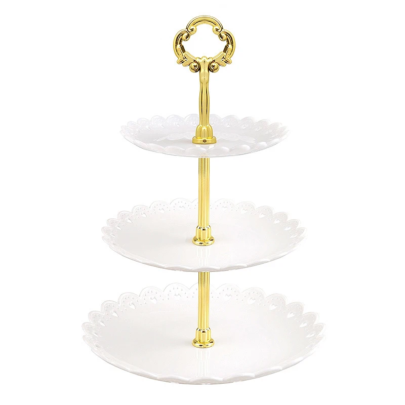 3-Tier Tray Fruit Dessert Stand Rack Cake Display Plate Tray Wedding Birthday Supply Household Necessities Cake Tools
3-Tier Tray Fruit Dessert Stand Rack Cake Display Plate Tray Wedding Birthday Supply Household Necessities Cake Tools