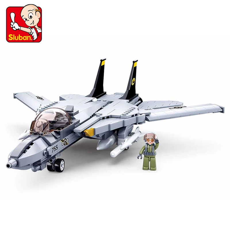 Sluban Model King Series Building Blocks 404pcs B0755 F14D Tomcat Fighter Assembled ABS Material Brick Kid Toy Boy Birthday Gift
Sluban Model King Series Building Blocks 404pcs B0755 F14D Tomcat Fighter Assembled ABS Material Brick Kid Toy Boy Birthday Gift