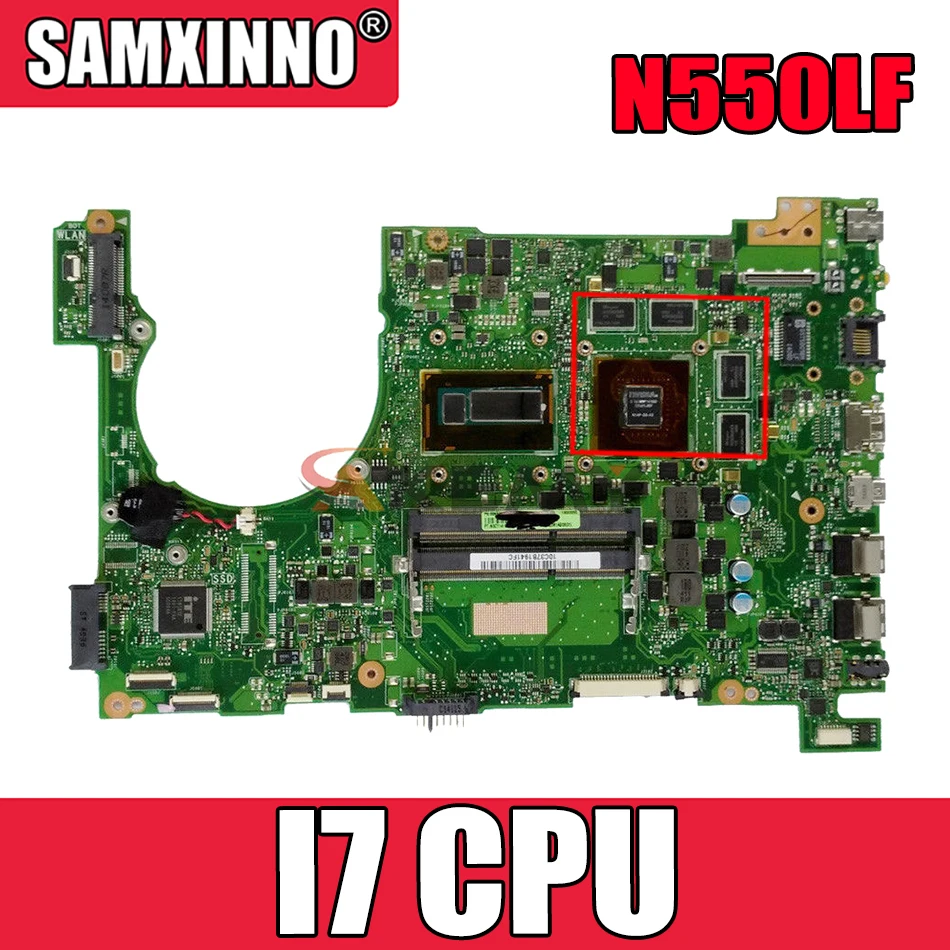Akemy original N550LF motherboard for ASUS N550LF Q550LF laotop motherboard I7 CPU tested mainboard
Akemy original N550LF motherboard for ASUS N550LF Q550LF laotop motherboard I7 CPU tested mainboard