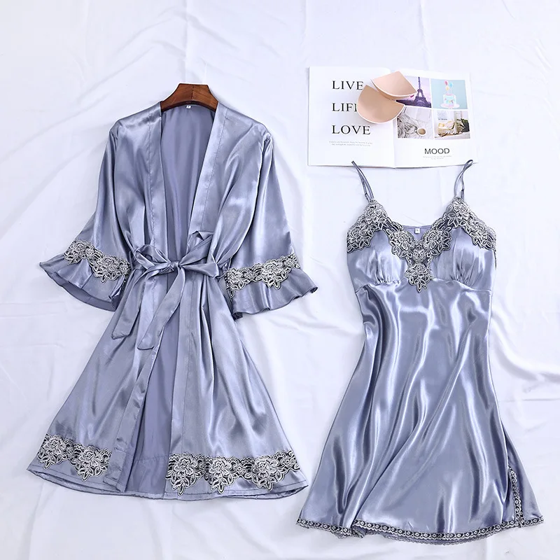 2PCS Bride Bridesmaid Wedding Robe Satin Kimono Bathrobe Gown Female Sexy Nighty&Robe Suit Silky Sleepwear Intimate Lingerie
2PCS Bride Bridesmaid Wedding Robe Satin Kimono Bathrobe Gown Female Sexy Nighty&Robe Suit Silky Sleepwear Intimate Lingerie