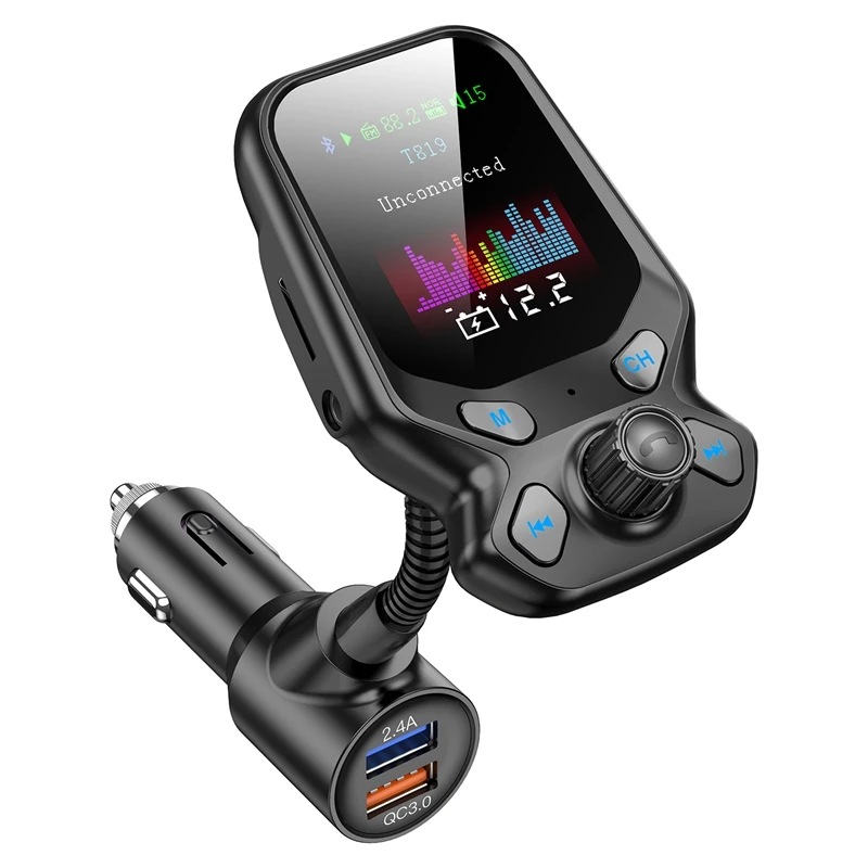 T819 автомобильный fm-передатчик, быстрая зарядка 3,0 MP3 плеер адаптер Bluetooth 5,0 Dual USB зарядное устройство ЖК-дисплей Автомобильный комплект элект...
T819 автомобильный fm-передатчик, быстрая зарядка 3,0 MP3 плеер адаптер Bluetooth 5,0 Dual USB зарядное устройство ЖК-дисплей Автомобильный комплект элект...