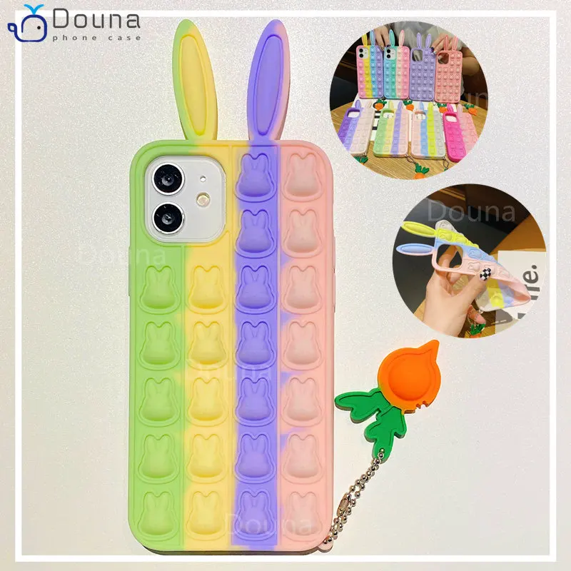 Relieve Stress 3D Cute Rabbit Ear Pendant Phone Case for IPhone 11 12 Pro Max 6 7 8 Plus X Xr Xs Max SE 2 Pop Push Bubble Cover
Relieve Stress 3D Cute Rabbit Ear Pendant Phone Case for IPhone 11 12 Pro Max 6 7 8 Plus X Xr Xs Max SE 2 Pop Push Bubble Cover