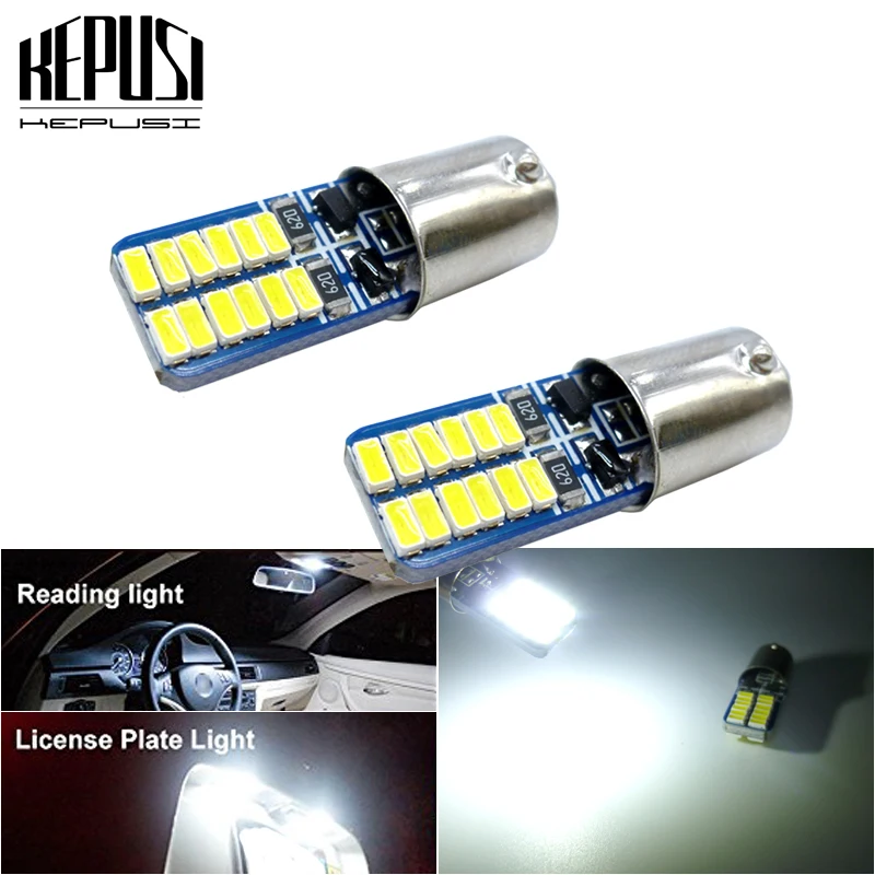 2x BA9S T4W LED Car light bulb T2W T3W H5W interior Car LED License Plate light Reading Side Marker Light White canbus
2x BA9S T4W LED Car light bulb T2W T3W H5W interior Car LED License Plate light Reading Side Marker Light White canbus