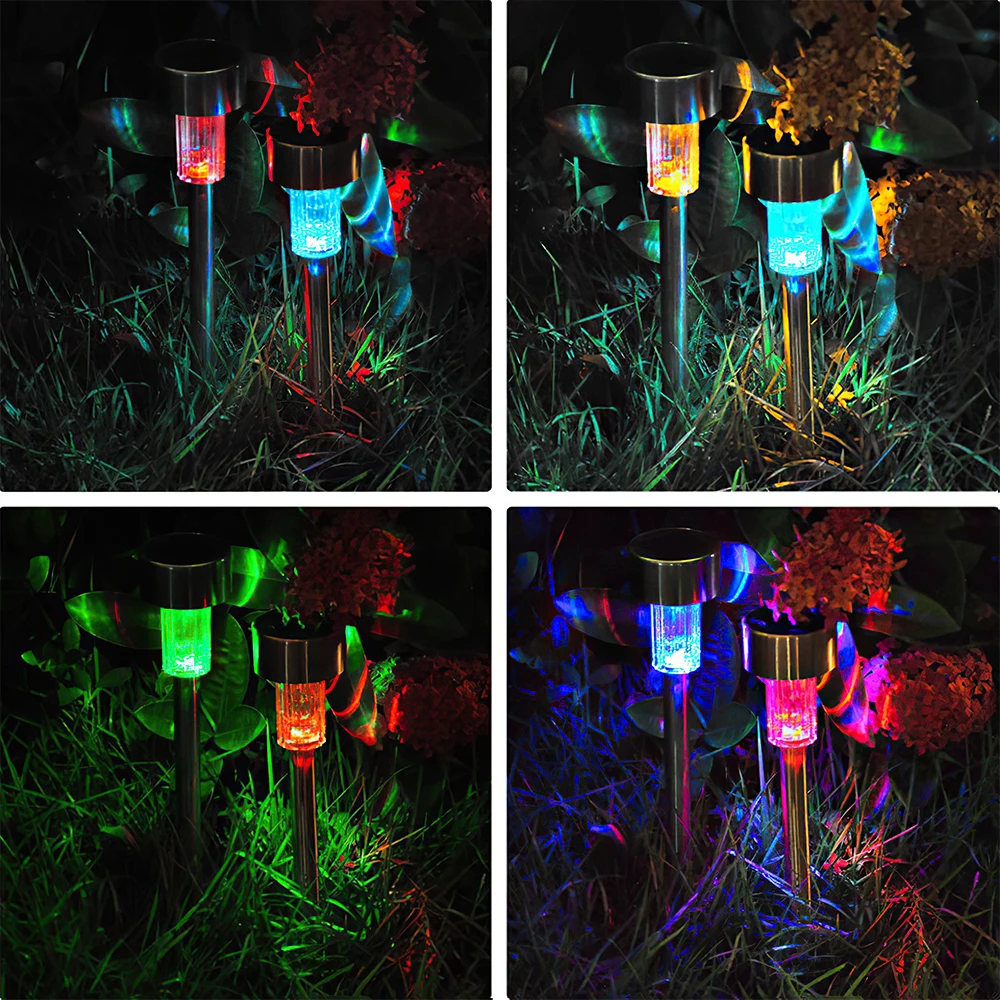 12pcs LED Solar Light Outdoor Stainless Steel Waterproof Colorful Lawn Lamp For Garden Path Yard Pathway Street Landscape
12pcs LED Solar Light Outdoor Stainless Steel Waterproof Colorful Lawn Lamp For Garden Path Yard Pathway Street Landscape