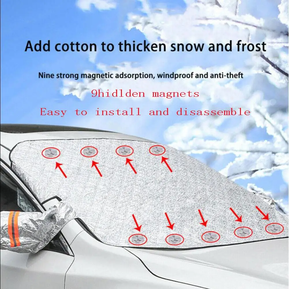 140cmx120cm Car Windscreen Frost Cover Snow Magnetic Windshield Sunshades General Car Cover With Two Mirror Covers 
140cmx120cm Car Windscreen Frost Cover Snow Magnetic Windshield Sunshades General Car Cover With Two Mirror Covers