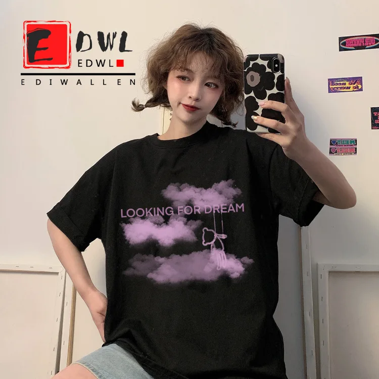 ColdYingan Women's T-shirt 2021 Summer New Loose Letter Print Tshirt Top Short Sleeve Oversized Causal T-shirt Women Bts T Shirt
ColdYingan Women's T-shirt 2021 Summer New Loose Letter Print Tshirt Top Short Sleeve Oversized Causal T-shirt Women Bts T Shirt