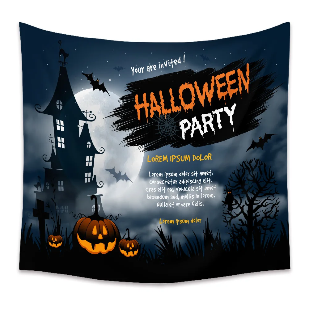 Halloween Tapestry Poster Blanket Tapestries Skull Skeleton Pumpkin Party Flag Wall Hanging Art Decorative Home Decor XF1046-22
Halloween Tapestry Poster Blanket Tapestries Skull Skeleton Pumpkin Party Flag Wall Hanging Art Decorative Home Decor XF1046-22