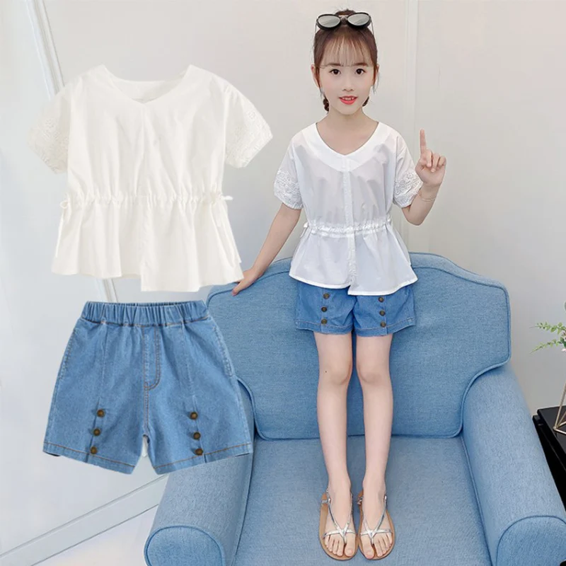 2021 girls clothing suit white short-sleeved T-shirt + pants suit summer kids casual fashion suit children clothes wholesale
2021 girls clothing suit white short-sleeved T-shirt + pants suit summer kids casual fashion suit children clothes wholesale