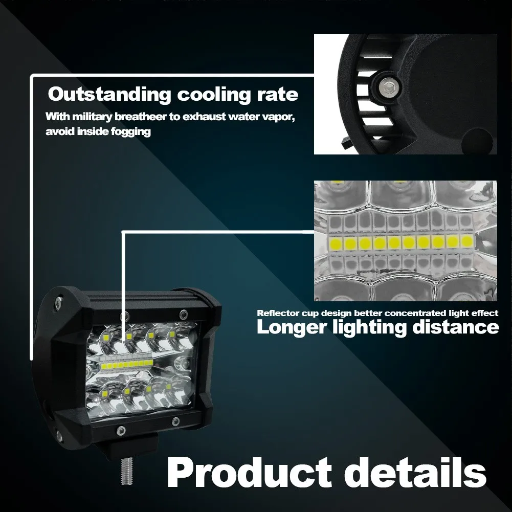 12V 60W LED Bar Offroad Spot Flood Combo LED Light Bar/Work Light For Truck Car SUV 4WD 4x4 Boat ATV Barra LED Headlights
12V 60W LED Bar Offroad Spot Flood Combo LED Light Bar/Work Light For Truck Car SUV 4WD 4x4 Boat ATV Barra LED Headlights