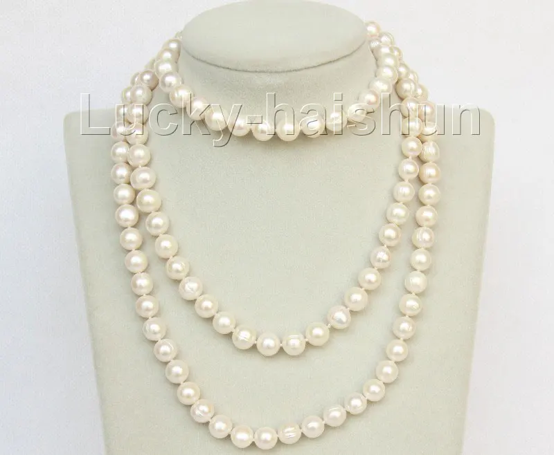 

Long 119cm 11mm Baroque Round White Freshwater Pearls Necklace J9870A90E17 Necklaces Wholesale Jewelry Strand Chains Women