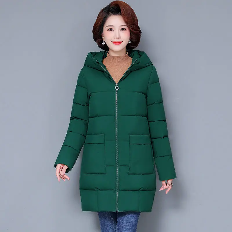 Winter New Cotton Padded Jacket Middle-aged Mother Warm Loose Long Hooded Coat 5XL Thicken Fashion Women Snow Outwear Parkas
Winter New Cotton Padded Jacket Middle-aged Mother Warm Loose Long Hooded Coat 5XL Thicken Fashion Women Snow Outwear Parkas