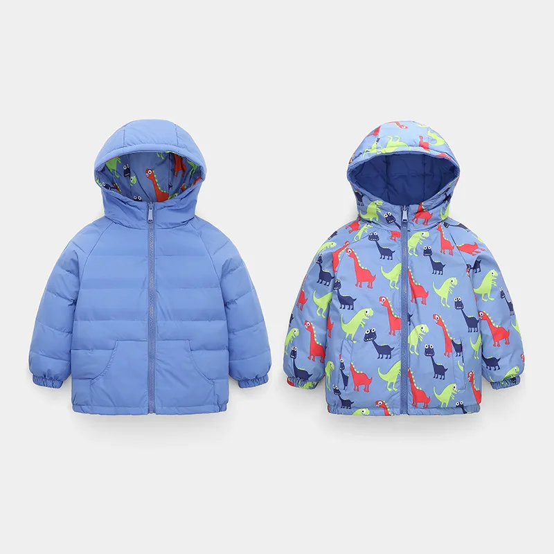 2020 Winter Jacket Parka Dinosaur Print Double-sided Down Jacket Children's Snow Wear Kids Outerwear Toddler Boy Clothes
2020 Winter Jacket Parka Dinosaur Print Double-sided Down Jacket Children's Snow Wear Kids Outerwear Toddler Boy Clothes