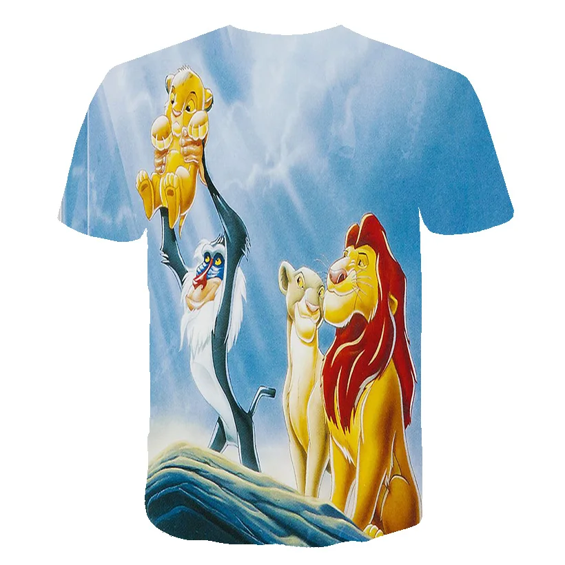 Футболка с 3D принтом короля льва для мальчиков и девочек, забавная футболка с мультяшным дизайном, неформальная летняя одежда для мальчиков... 
Футболка с 3D принтом короля льва для мальчиков и девочек, забавная футболка с мультяшным дизайном, неформальная летняя одежда для мальчиков...