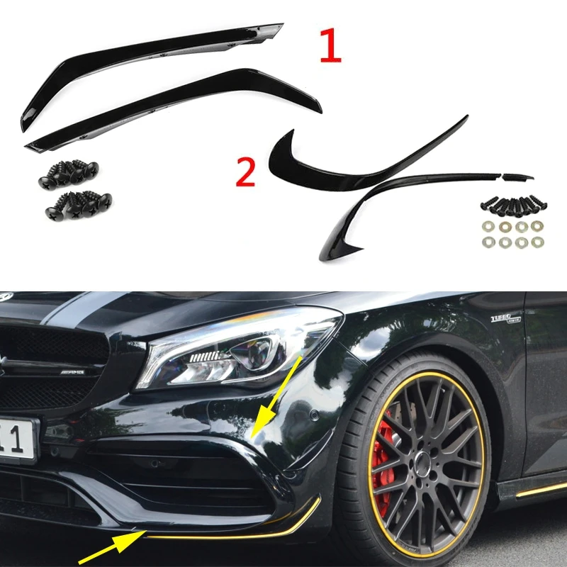 6PCS Front Bumper Under Splitter Spoiler Canards Air Knife for Benz a Class W176 A180 A200 A220 A250 AMG A45 2016-2018
6PCS Front Bumper Under Splitter Spoiler Canards Air Knife for Benz a Class W176 A180 A200 A220 A250 AMG A45 2016-2018