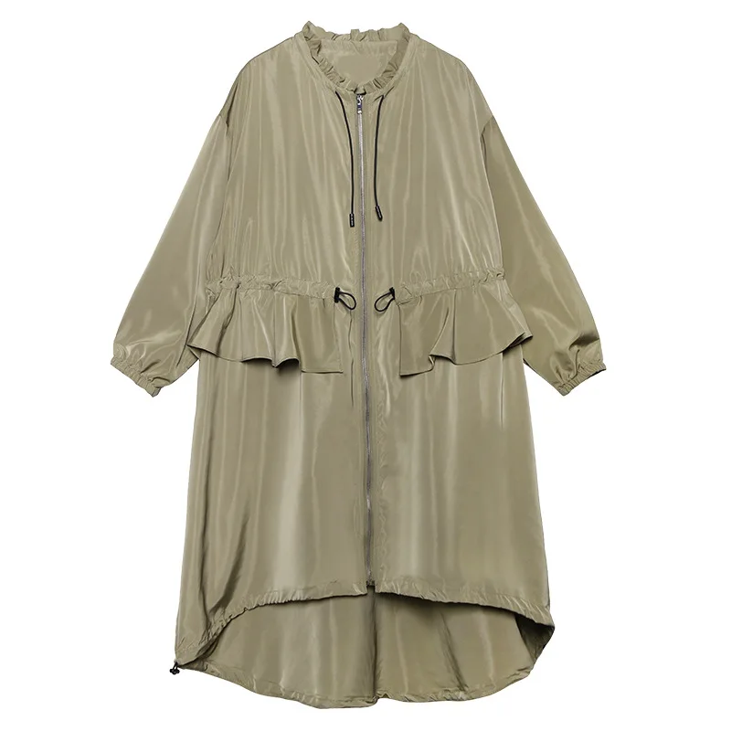 Fashion Windbreaker 2020 Spring and Autumn New Large Size Women's Cardigan Sweater Wood Ear Waist Mid-length Coat
Fashion Windbreaker 2020 Spring and Autumn New Large Size Women's Cardigan Sweater Wood Ear Waist Mid-length Coat