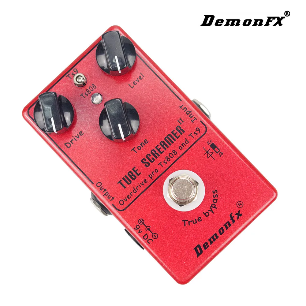 

Demonfx High Quality Red Demon Tube Screamer II Effect Pedal Overdrive Boost TS9 And Ts808 In 1 Upgraded version V2.0