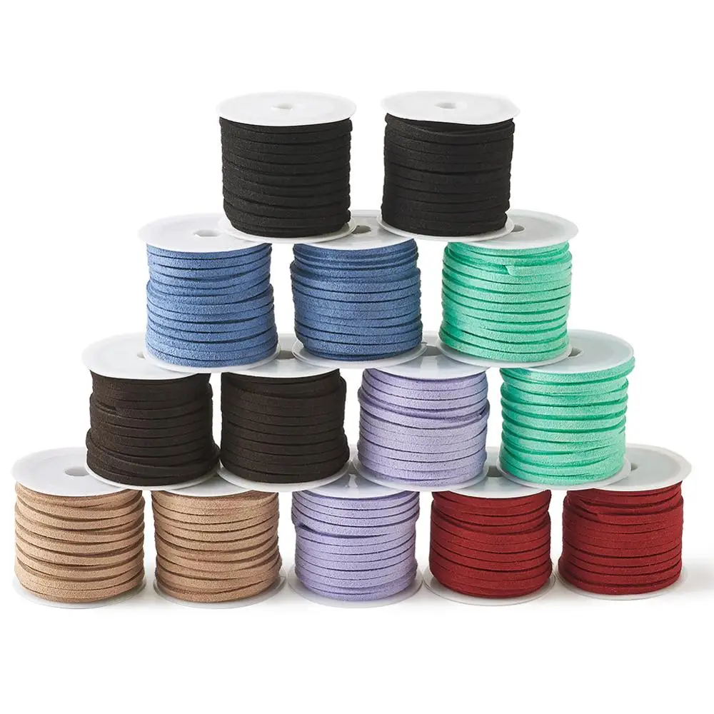 pandahall DIY Necklace Bracelet Jewelry Making Decoration Mixed Color Faux Suede Cord 3mm Lace about 5m/roll, 14 rolls/set
pandahall DIY Necklace Bracelet Jewelry Making Decoration Mixed Color Faux Suede Cord 3mm Lace about 5m/roll, 14 rolls/set