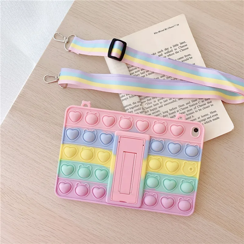 Pop Push It Bubble cute Case With Strap For IPad 11 Mini12345 10.2 Pro9.7 10.5 10.9 Air123 Antistress Tablet Soft Silicon Stand 
Pop Push It Bubble cute Case With Strap For IPad 11 Mini12345 10.2 Pro9.7 10.5 10.9 Air123 Antistress Tablet Soft Silicon Stand