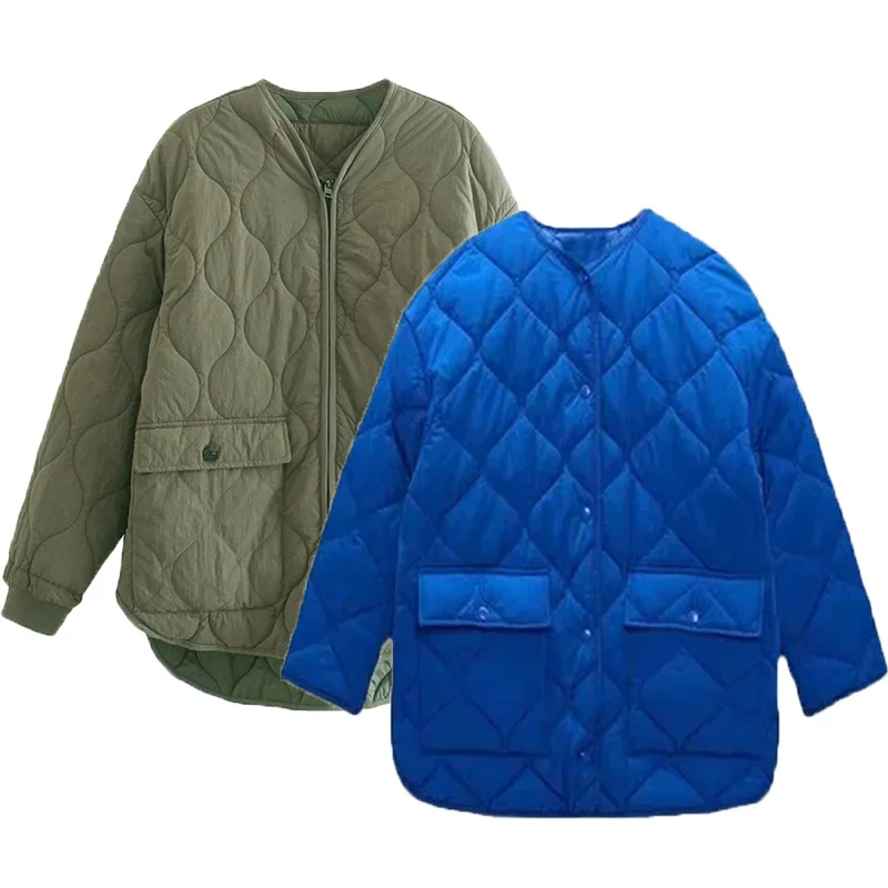 Za Women's Jackets Winter Thin Parkas Coat Armygreen Bomber Jacket Vintage Fashion Outwear Streetwear Pocket Coat Ladies Jackets
Za Women's Jackets Winter Thin Parkas Coat Armygreen Bomber Jacket Vintage Fashion Outwear Streetwear Pocket Coat Ladies Jackets