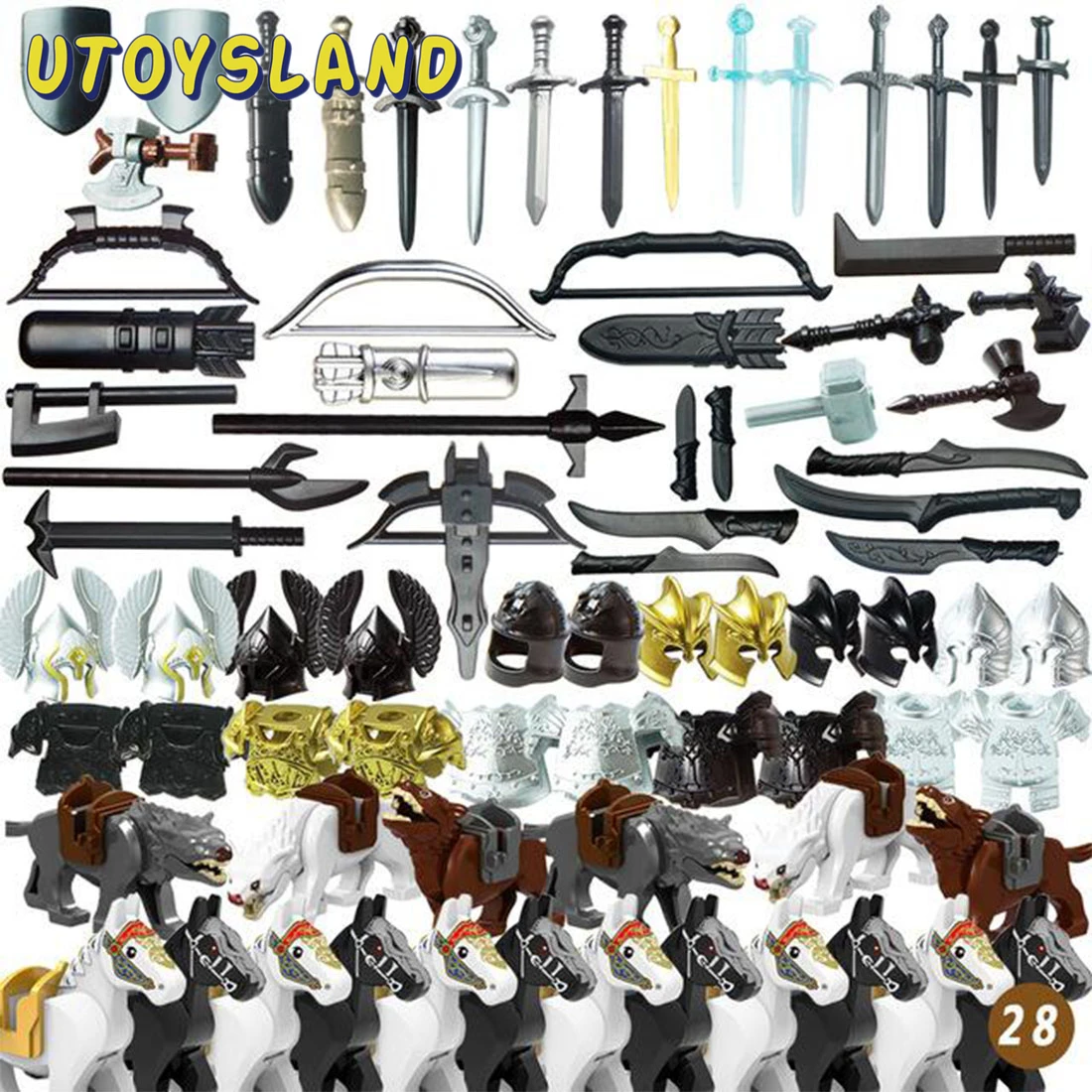80Pcs Ancient Greek Ancient Roman Medieval Building Block Figure Weapon Armor Kit For Children Educational Toys Birthday Gift 
80Pcs Ancient Greek Ancient Roman Medieval Building Block Figure Weapon Armor Kit For Children Educational Toys Birthday Gift