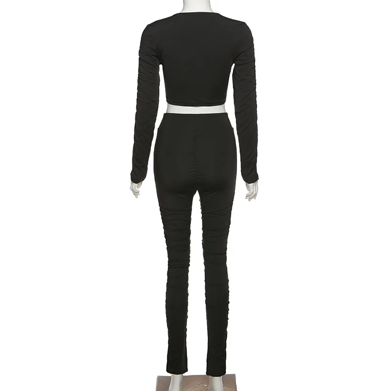 women sportswear matching set solid V neck top stacked leggings outfits knitted soft fabric slim elastic tracksuit autumn 2020
women sportswear matching set solid V neck top stacked leggings outfits knitted soft fabric slim elastic tracksuit autumn 2020