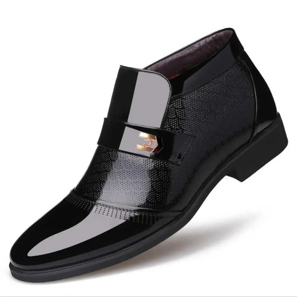 Luxury Patent Leather Business Chelsea Boots Mens Winter Ankle Boot Men Thick Artificial Fur Snow Boots Hombre Dress Shoes
Luxury Patent Leather Business Chelsea Boots Mens Winter Ankle Boot Men Thick Artificial Fur Snow Boots Hombre Dress Shoes