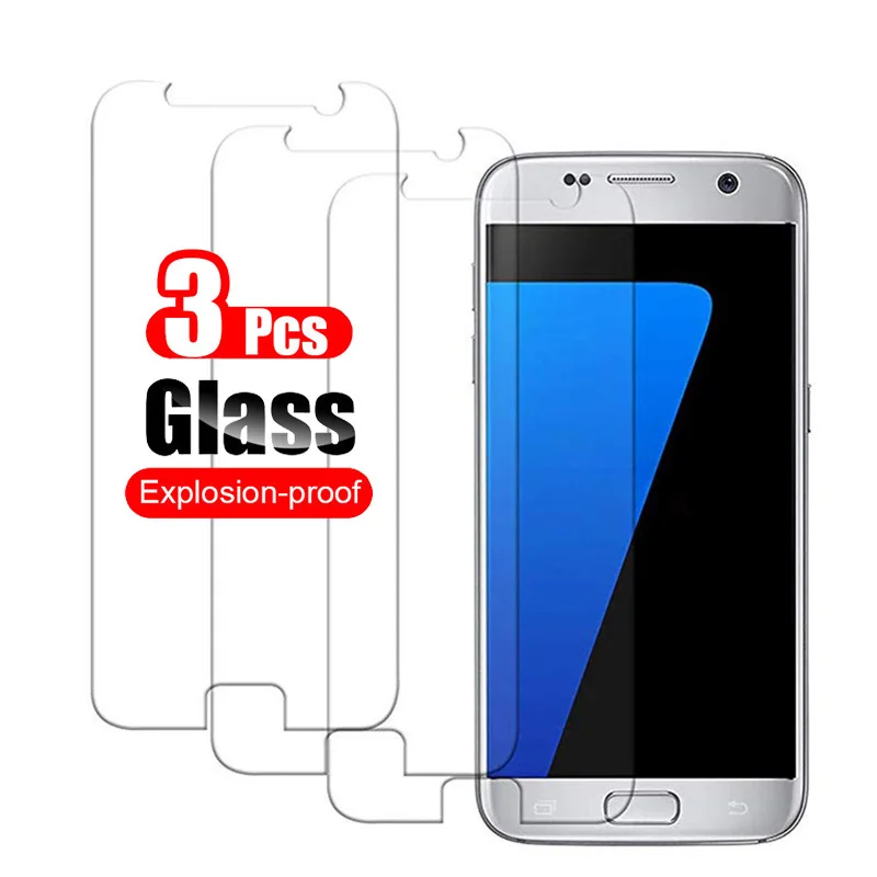 3 шт. SamsungS7 стекла для Samsung Galaxy S7 S5 S4 защитное стекло S 7 4 пленка среднего класса