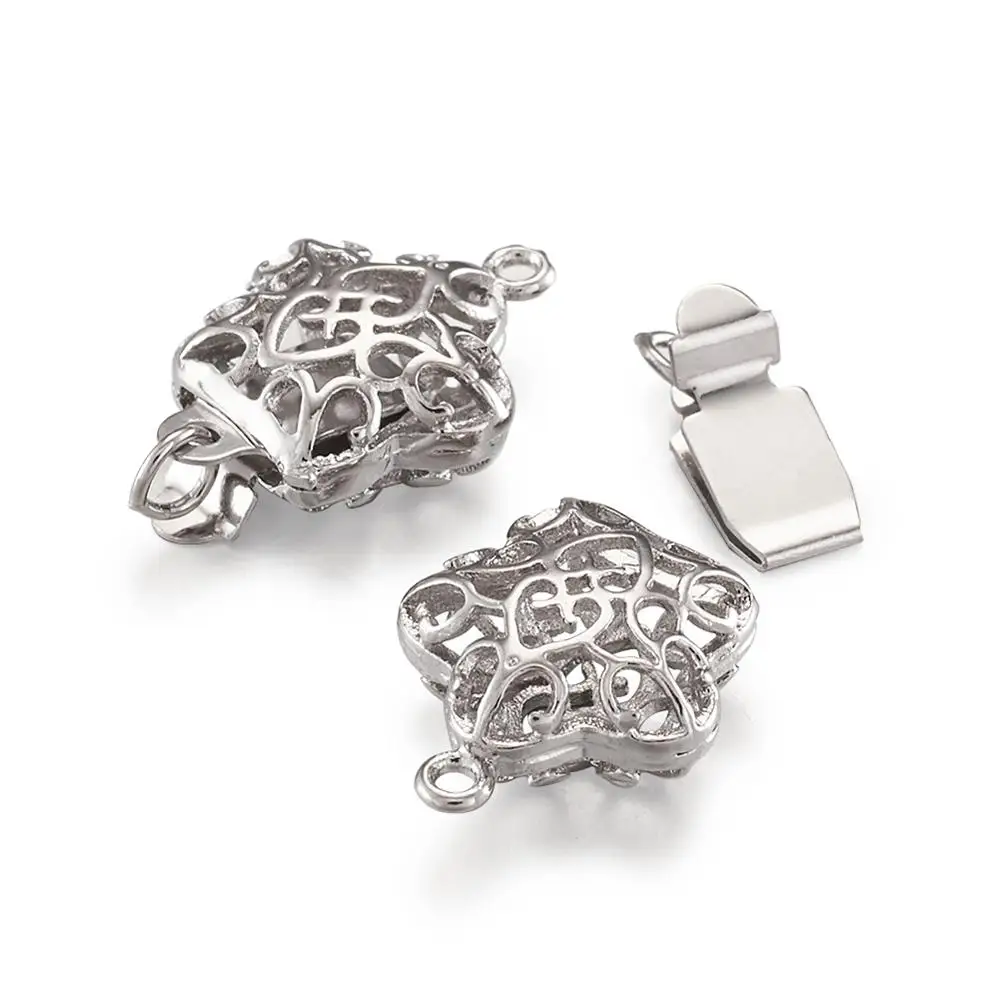 2 Sets Filigree Hollow Stars Brass Chains Box Clasps Buckle For DIY Jewelry Necklace Bracelet Making Accessories 18x12x6mm
2 Sets Filigree Hollow Stars Brass Chains Box Clasps Buckle For DIY Jewelry Necklace Bracelet Making Accessories 18x12x6mm