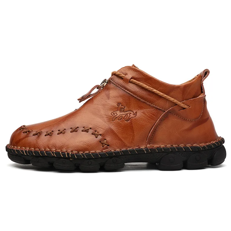 High Quality Genuine Leather Men Boots Fashion Zipper Shoes Male Cow Leather Man Brown Ankle Boots 2019 Autumn Plus Size 38-48 1
High Quality Genuine Leather Men Boots Fashion Zipper Shoes Male Cow Leather Man Brown Ankle Boots 2019 Autumn Plus Size 38-48 1