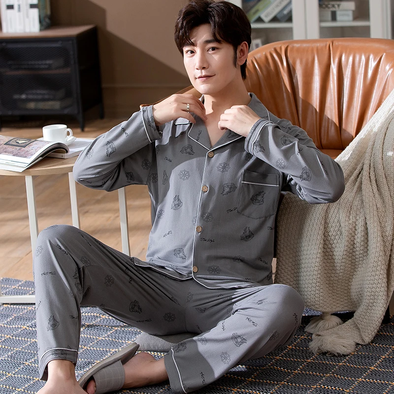 Autumn Winter Men Pajamas Set Cotton Sleepwear Top Night Suit Casual Long Sleeve Plaid Pant Pyjamas Plus Size Homewear Pijamas
Autumn Winter Men Pajamas Set Cotton Sleepwear Top Night Suit Casual Long Sleeve Plaid Pant Pyjamas Plus Size Homewear Pijamas