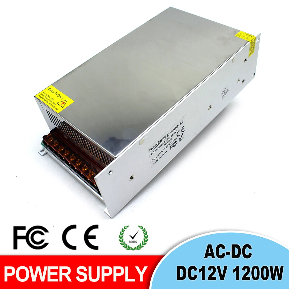 Импульсный источник питания DC 12V 18V 24V 30V 36V 42V 48V 60V 1200W светильник ing Transformers 220V 110V AC SMPS