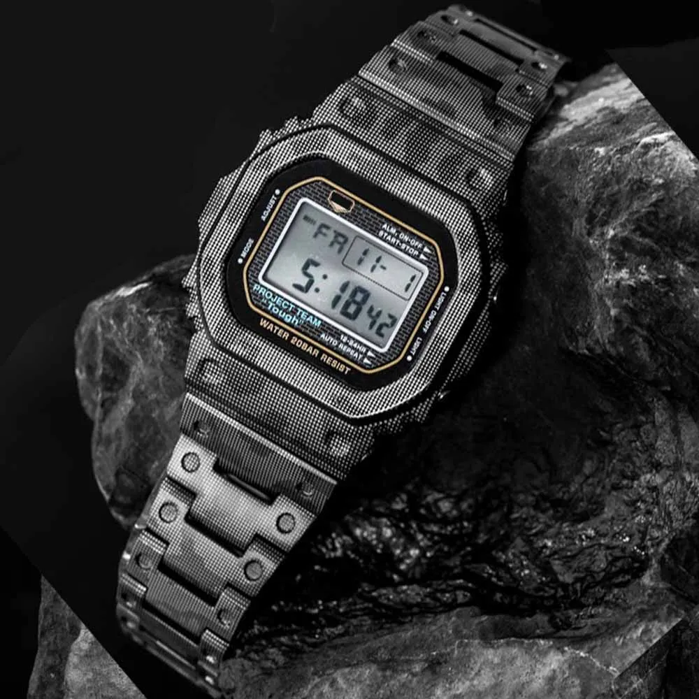 New Ice Blue Camouflage 316L Stainless Steel Watchbands and Bezel Watch Strap Case Tools For DW5600 G5600 5610 GW5000
New Ice Blue Camouflage 316L Stainless Steel Watchbands and Bezel Watch Strap Case Tools For DW5600 G5600 5610 GW5000