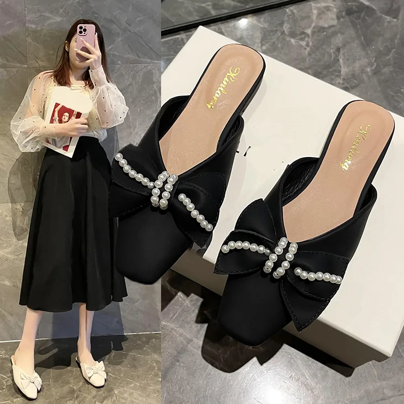 Female Shoes Slippers Flat Cover Toe Slides Fashion Low Butterfly-Knot 2022 Rubber Soft Luxury PU Butterfly-knot Slippers Casual 
Female Shoes Slippers Flat Cover Toe Slides Fashion Low Butterfly-Knot 2022 Rubber Soft Luxury PU Butterfly-knot Slippers Casual