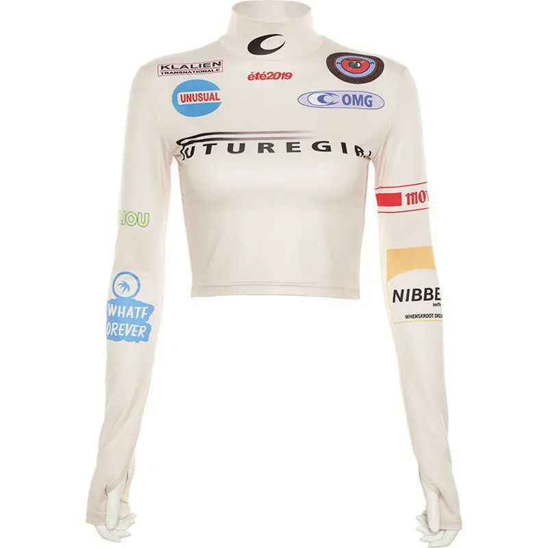 Y2K Egirl Print Top Women Sexy Tight Fitting Short T shirts Long Sleeved Streetwear Tees Cropped Kawaii Clothing Alt Aesthetic 
Y2K Egirl Print Top Women Sexy Tight Fitting Short T shirts Long Sleeved Streetwear Tees Cropped Kawaii Clothing Alt Aesthetic