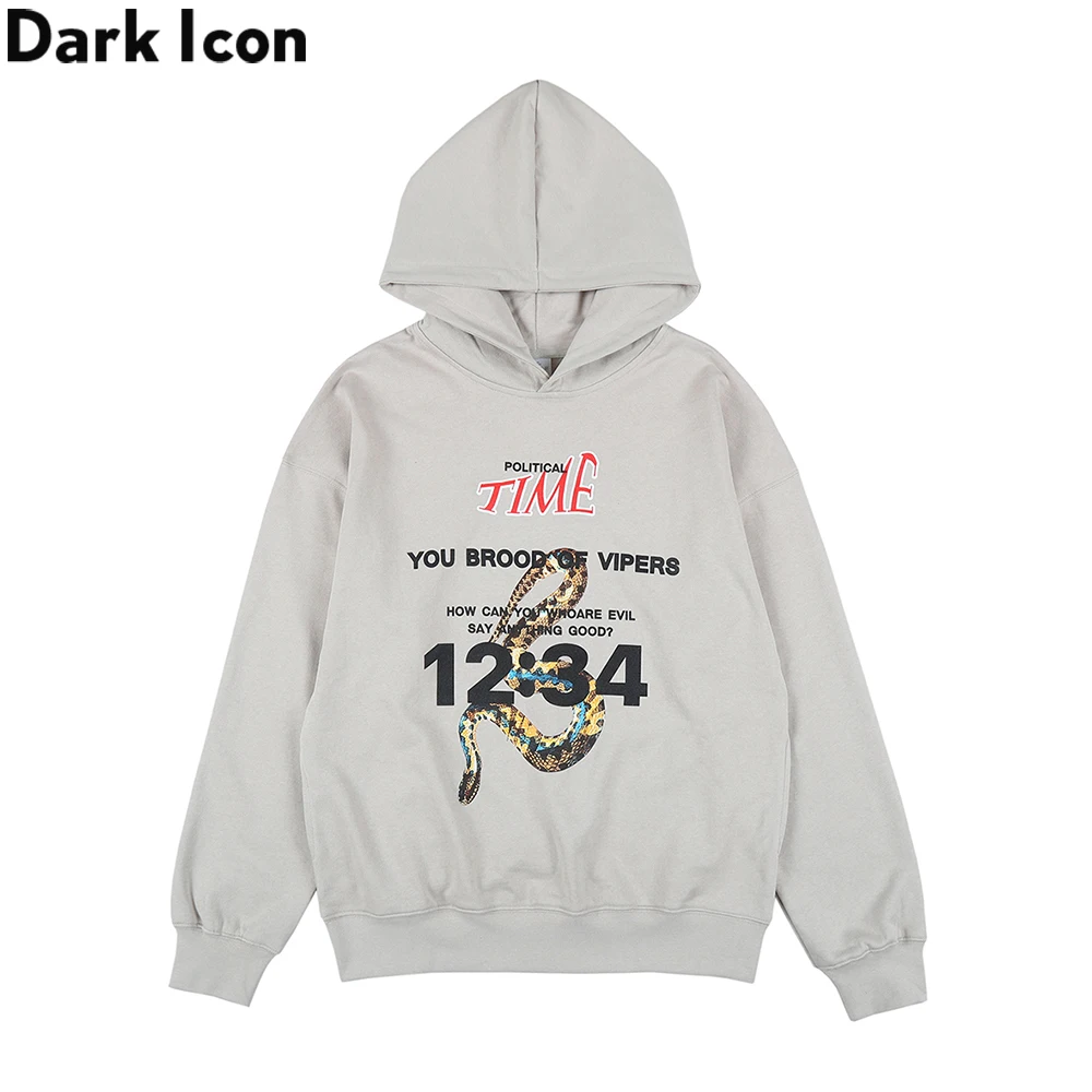 Dark Icon Snake Hoodie Men Pullover Terry Cotton Streewear Men's Sweatshirts Grey
Dark Icon Snake Hoodie Men Pullover Terry Cotton Streewear Men's Sweatshirts Grey