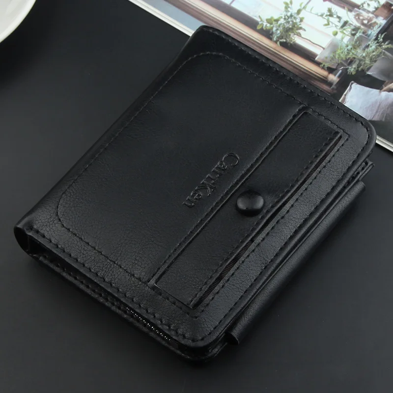 Men's wallet short button zipper wallet multi-card card holder multi-function tri-fold retro men's large-capacity wallet
Men's wallet short button zipper wallet multi-card card holder multi-function tri-fold retro men's large-capacity wallet