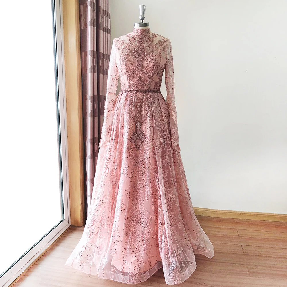 Luxury Evening Dress for Women 2021 Long Sleeves Crystal A-line Formal Party Gowns
Luxury Evening Dress for Women 2021 Long Sleeves Crystal A-line Formal Party Gowns