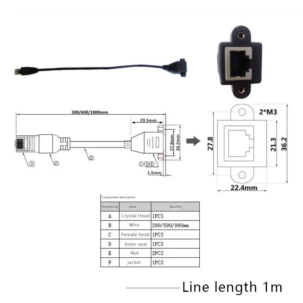 Screw Mount 8Pin RJ45 Male to Female Cable Excellent High Density Pure Copper Shield LAN Network Extension Connector Cord
Screw Mount 8Pin RJ45 Male to Female Cable Excellent High Density Pure Copper Shield LAN Network Extension Connector Cord