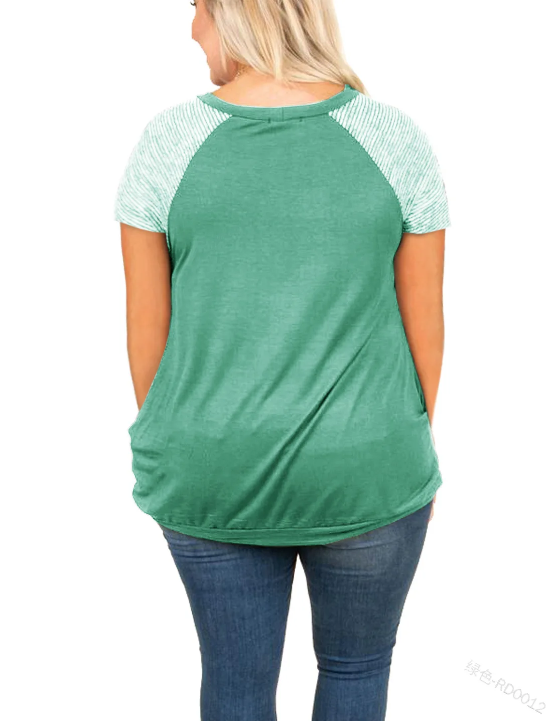 Mandylandy Short Sleeve T-shirt Women's Casual Striped Stitching Solid Color T-shirt Summer O-Neck Loose-Fitting T-shirt Top
Mandylandy Short Sleeve T-shirt Women's Casual Striped Stitching Solid Color T-shirt Summer O-Neck Loose-Fitting T-shirt Top