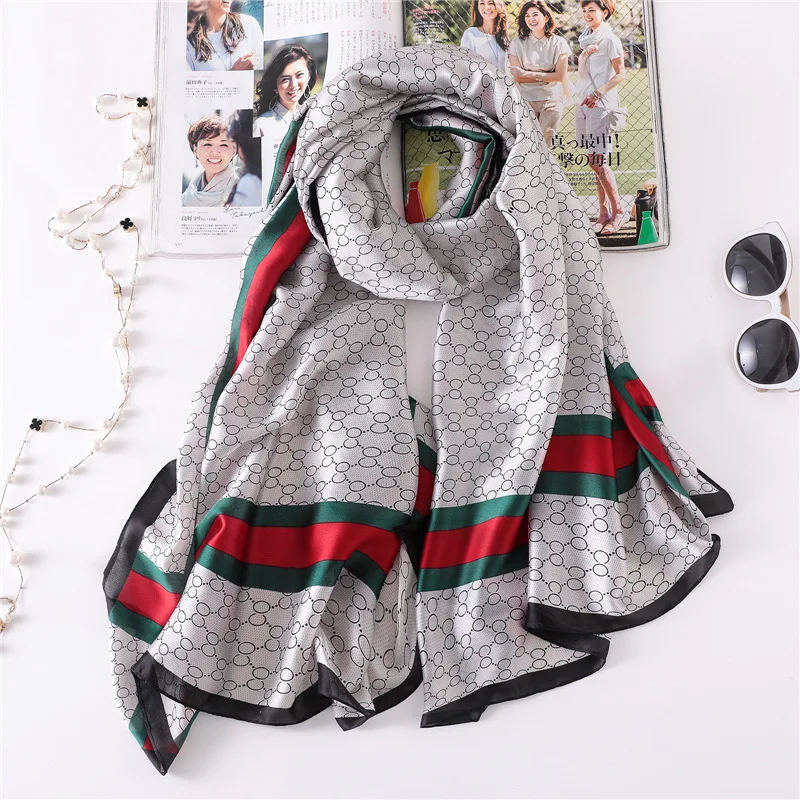 Women Silk Scarf Chiffon Hijab Mousseline Designer Scarves Foulard Femme Head Small 39pc | Аксессуары для одежды