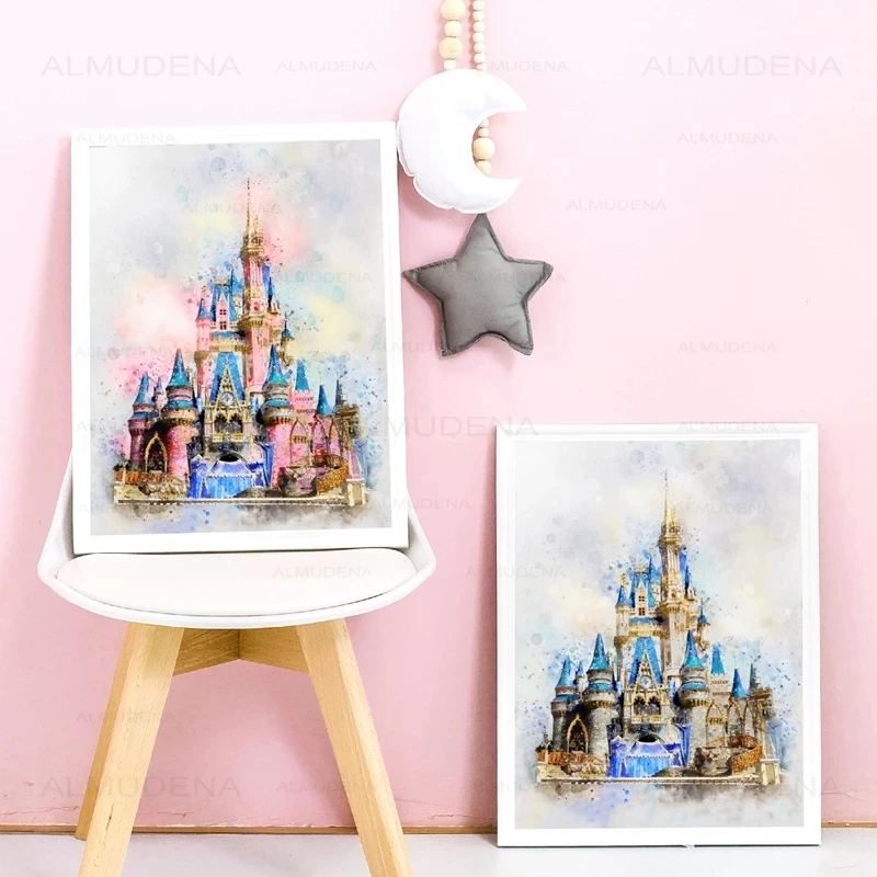Magic Castle Girls Room Posters and Prints Fairy Princess Watercolor Art Canvas Painting Nursery Kids Decoration Wall Picures
Magic Castle Girls Room Posters and Prints Fairy Princess Watercolor Art Canvas Painting Nursery Kids Decoration Wall Picures