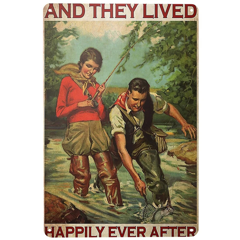 Fishing Couple printed Vintage Metal Signs Retro Tin Signs Funny Poster Decor for Bar Pub Club Decoration for Living Room Home
Fishing Couple printed Vintage Metal Signs Retro Tin Signs Funny Poster Decor for Bar Pub Club Decoration for Living Room Home