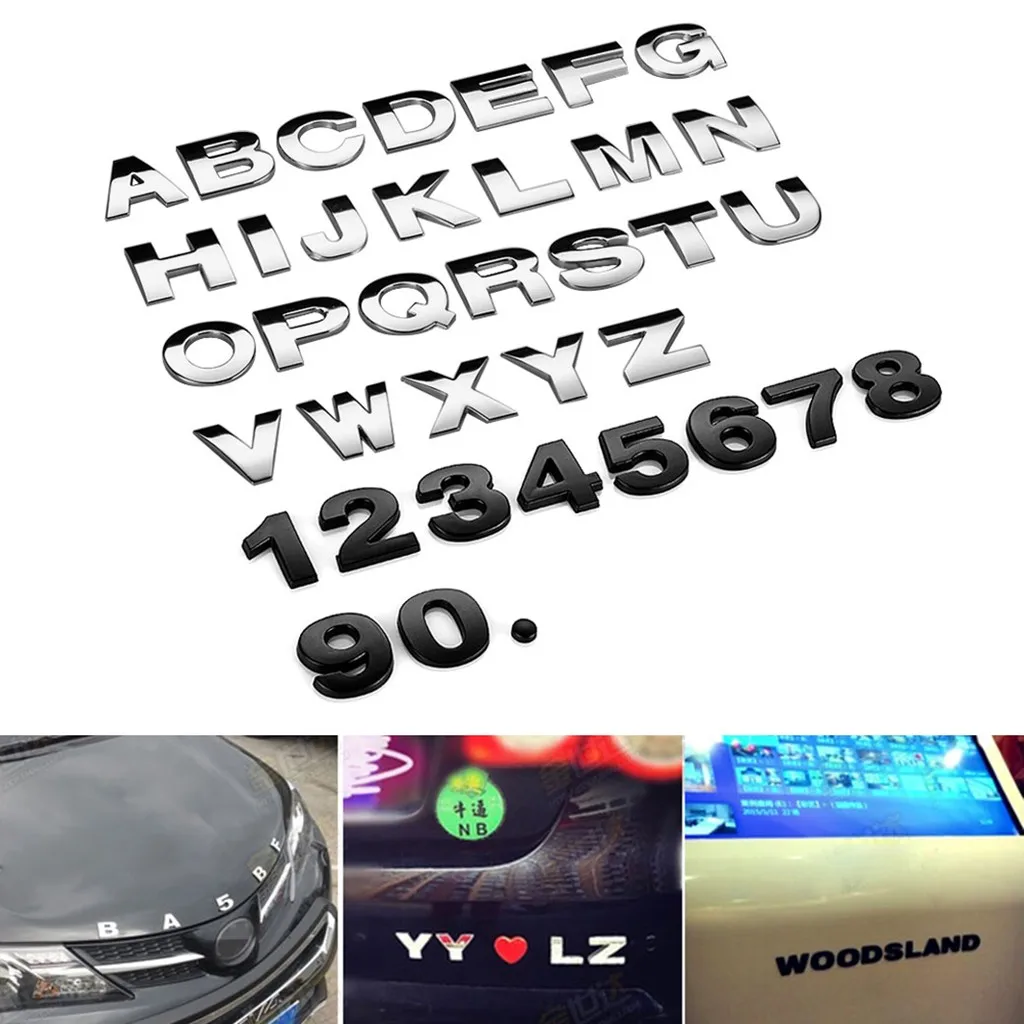 1PCS Customized 25mm Auto Car Motorcycle Chrome Metal DIY 3D Letters Digital Alphabet Emblem Car Stickers Logo Per Piece
1PCS Customized 25mm Auto Car Motorcycle Chrome Metal DIY 3D Letters Digital Alphabet Emblem Car Stickers Logo Per Piece