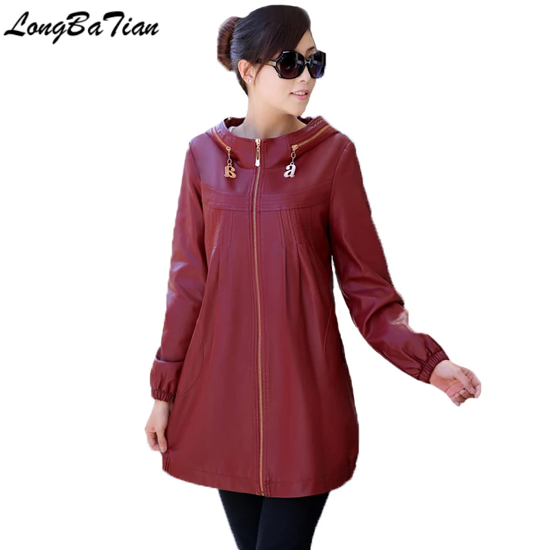 Hot-selling jacket women large 5XL 2020 long plus size leather clothing female outerwear ladies jackets and coats | Женская одежда