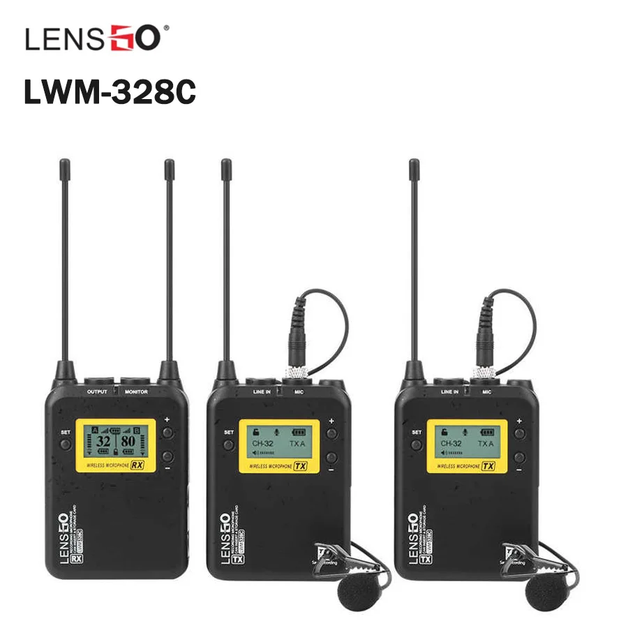 LENSGO LWM-328C Wireless Microphone Professional DSLR Camera Lapel Mic Transmitter Kit for Youtube Video Recording Interview
LENSGO LWM-328C Wireless Microphone Professional DSLR Camera Lapel Mic Transmitter Kit for Youtube Video Recording Interview