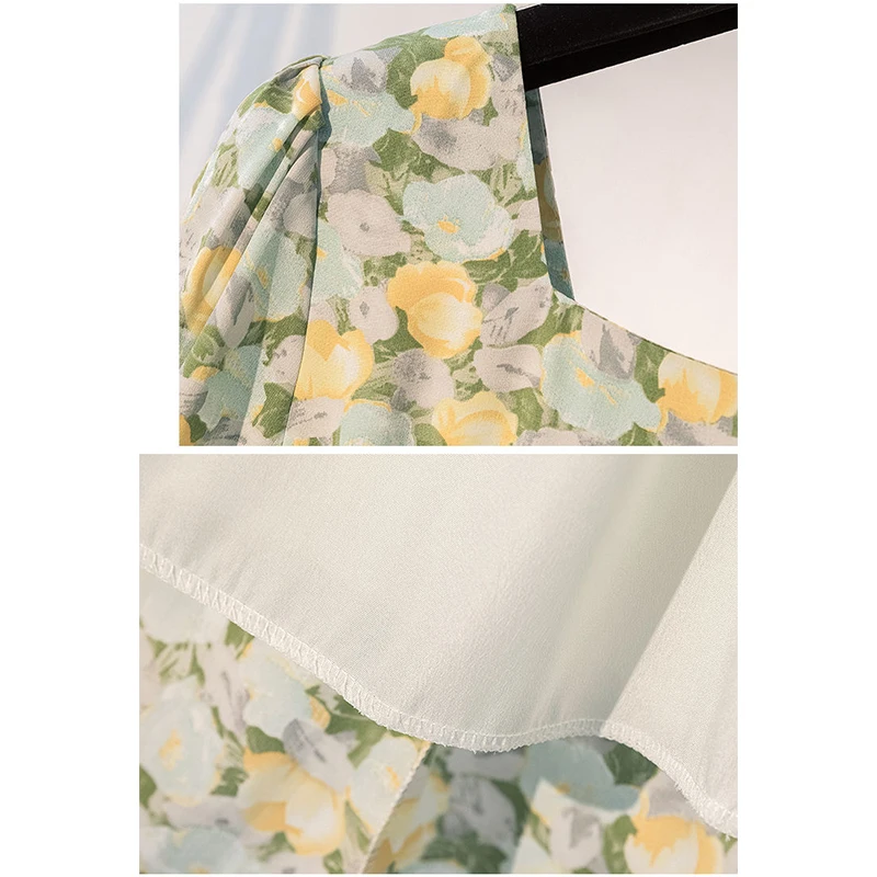 Large size floral dress female retro summer 2021 new Korean version of the waist French lantern sleeve mid-length chiffon dress
Large size floral dress female retro summer 2021 new Korean version of the waist French lantern sleeve mid-length chiffon dress